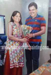 hand painted portraits from photos for gift