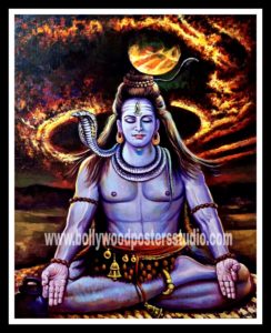 Lord shiva meditation original paintings