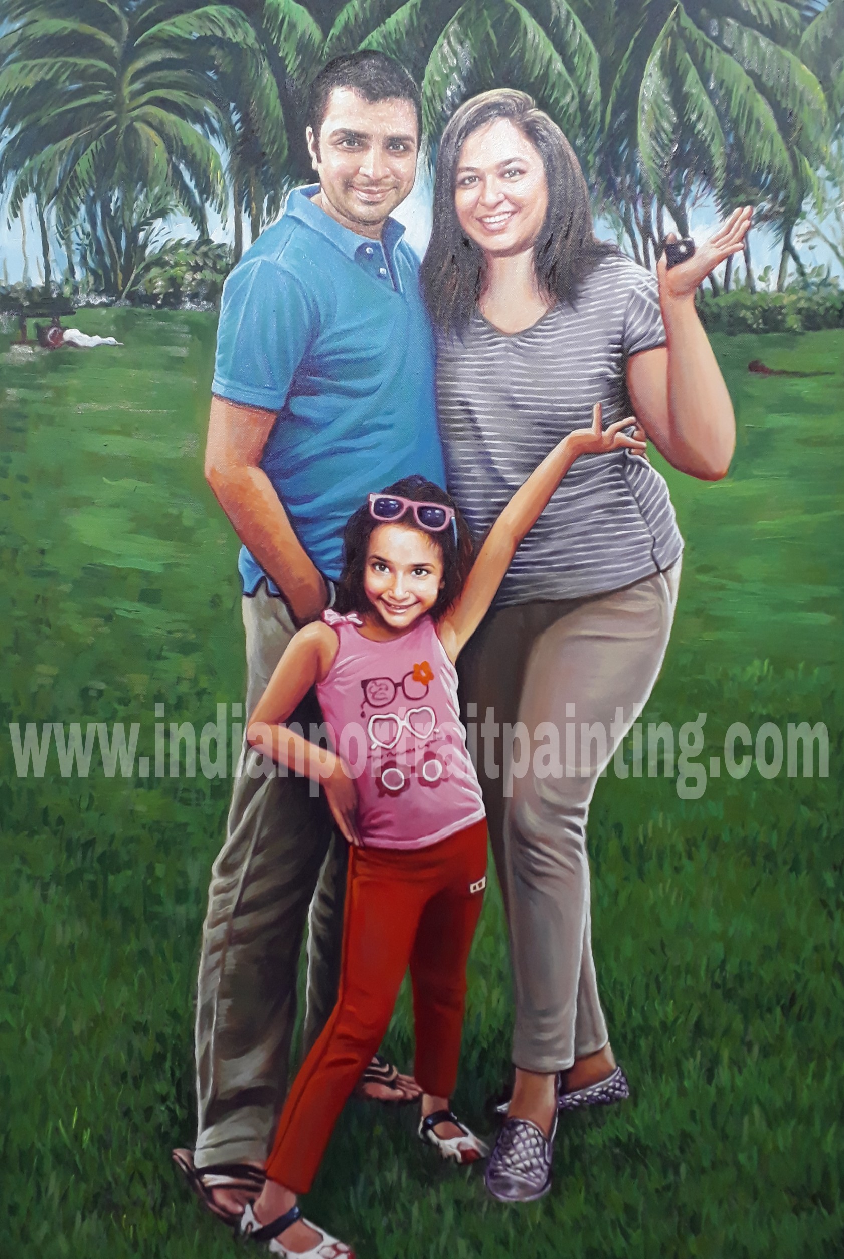 family portrait painting from photo