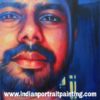 Creative hand painted portrait painting art