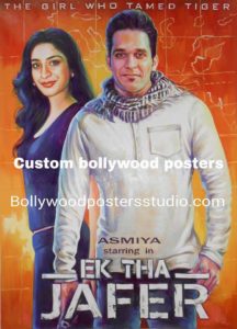 Bollywood movie poster on canvas
