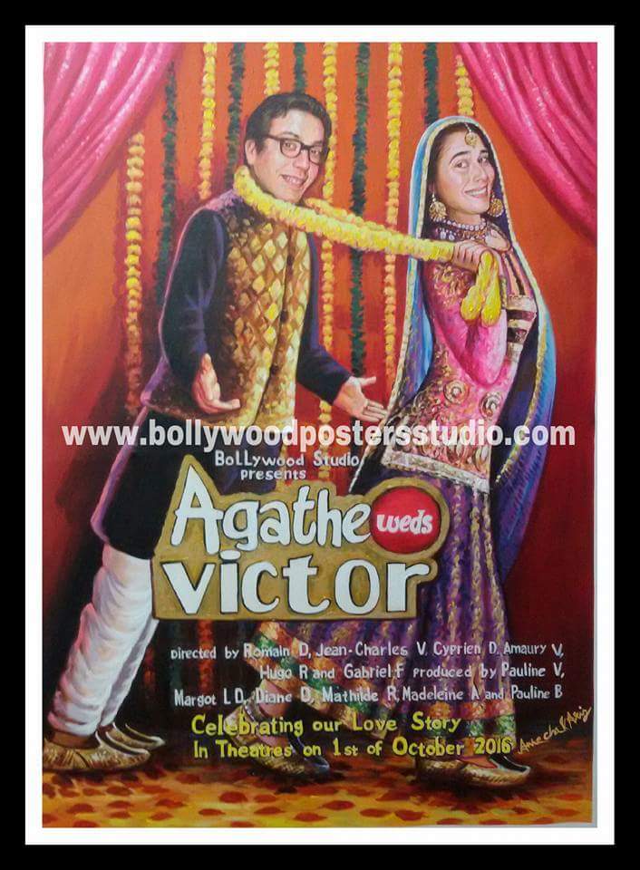 Marriage invitation card in bollywood style