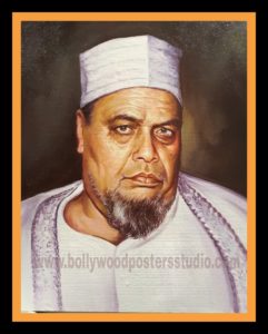 indian oil on canvas portrait painting
