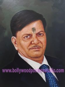 Indian oil canvas portrait