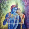Canvas painting of Radha Krishna
