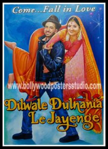 Film poster painting for wedding