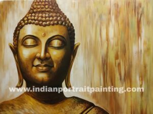 Hand painted Buddha oil paintings on canvas