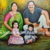 Custom oil portrait for family
