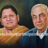 Photo to oil portrait painting on canvas - memory of grand parents